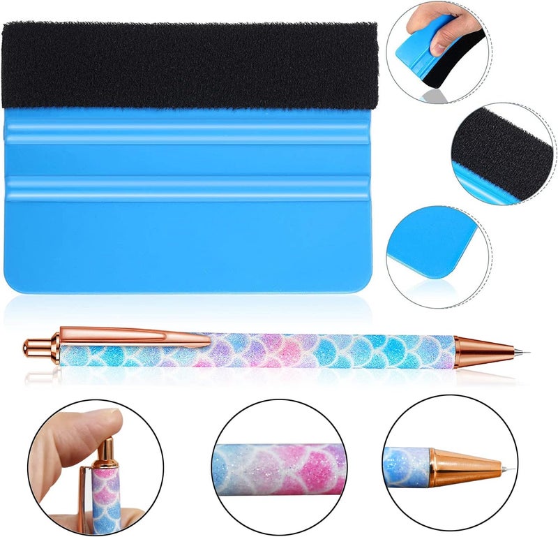 buysigo Weeding Tools for Vinyl，2 Pieces Air Release Pen Craft Vinyl Weeding Tools Stainless Steel Point Retractable Air Release Weeding Tools for Craft Weeding Essential Adhesive Vinyl (Multicolour) - Image 3